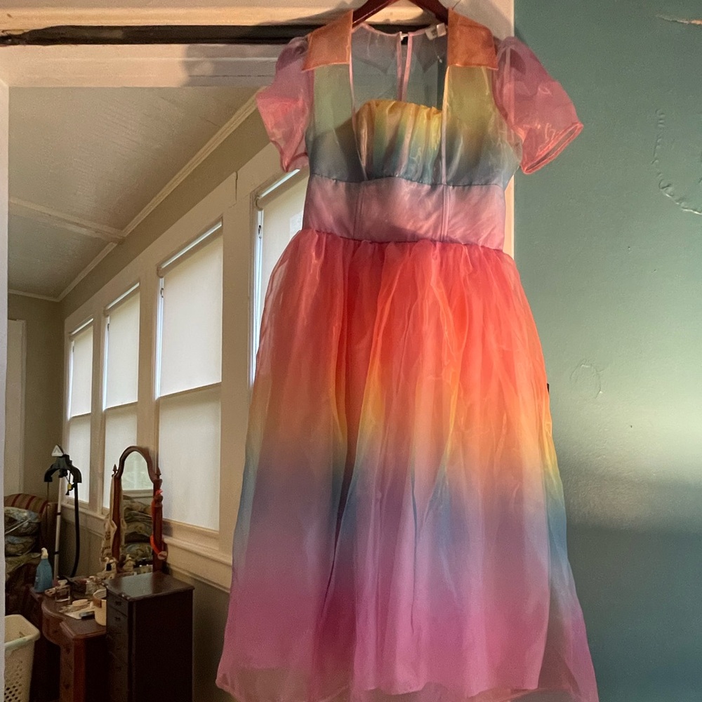 Unique Vintage Rainbow Dress